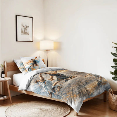 Basketball, Twin Duvet Cover Set 68"x86"