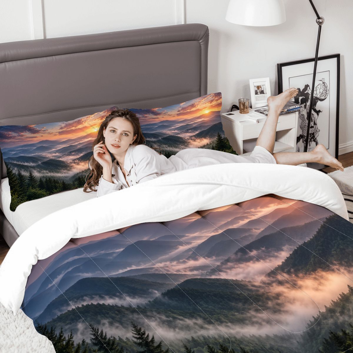 Smokey Moutains, Queen Comforter Set