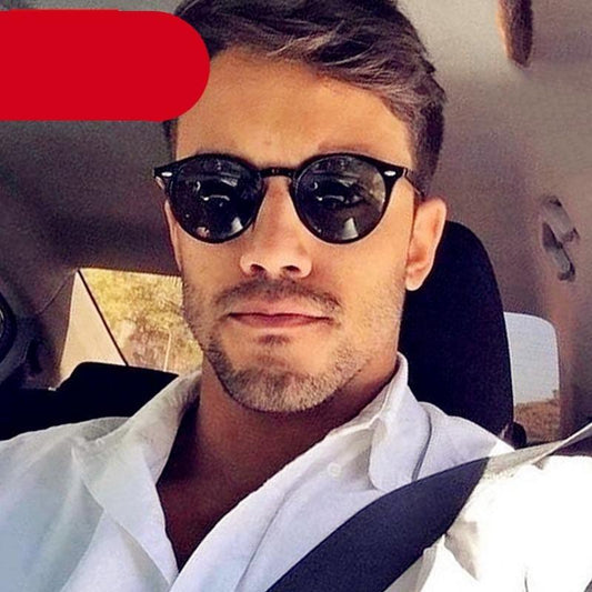 Round Sunglasses For Men Eyeglasses For Men/women Luxury Sun Glasses For Men Sunglasses for Women Men, Vintage Square Frame Shades with UV400 Protection Flat Lens